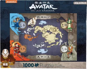 AQUARIUS Avatar Map Puzzle (1000 Piece Jigsaw Puzzle) - Officially Licensed Avatar: The Last Airbender Merchandise/Collectibles - Glare Free - Precision Fit - Virtually No Puzzle Dust - 20x28 In 65411