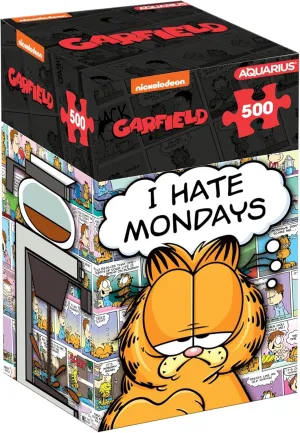 AQUARIUS Garfield I Hate Mondays 500pc Puzzle (500 Piece Jigsaw Puzzle) - Glare Free - Precision Fit - Officially Licensed Garfield Merchandise & Collectibles - 14x19 Inches