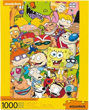 AQUARIUS Nickelodeon 90s Puzzle (1000 Piece Jigsaw Puzzle) - Officially Licensed Nickelodeon Merchandise & Collectibles - Glare Free - Precision Fit - 20 x 28 Inches