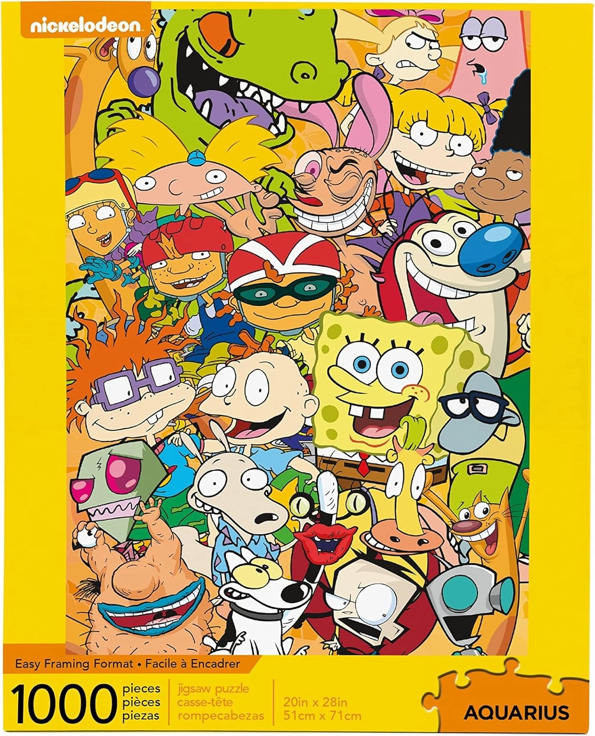 AQUARIUS Nickelodeon 90s Puzzle (1000 Piece Jigsaw Puzzle) - Officially Licensed Nickelodeon Merchandise & Collectibles - Glare Free - Precision Fit - 20 x 28 Inches