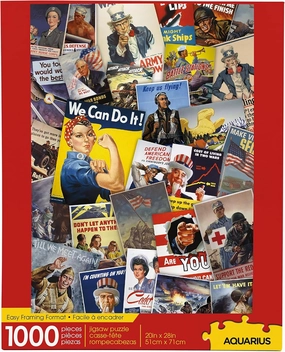 AQUARIUS Smithsonian War Posters (1000 Piece Jigsaw Puzzle) - Glare Free - Precision Fit - Officially Licensed Smithsonian Merchandise & Collectibles - 20 x 28 Inches
