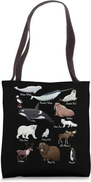 Arctic Wildlife Tundra Ecosystem Animal Names For Education Tote Bag