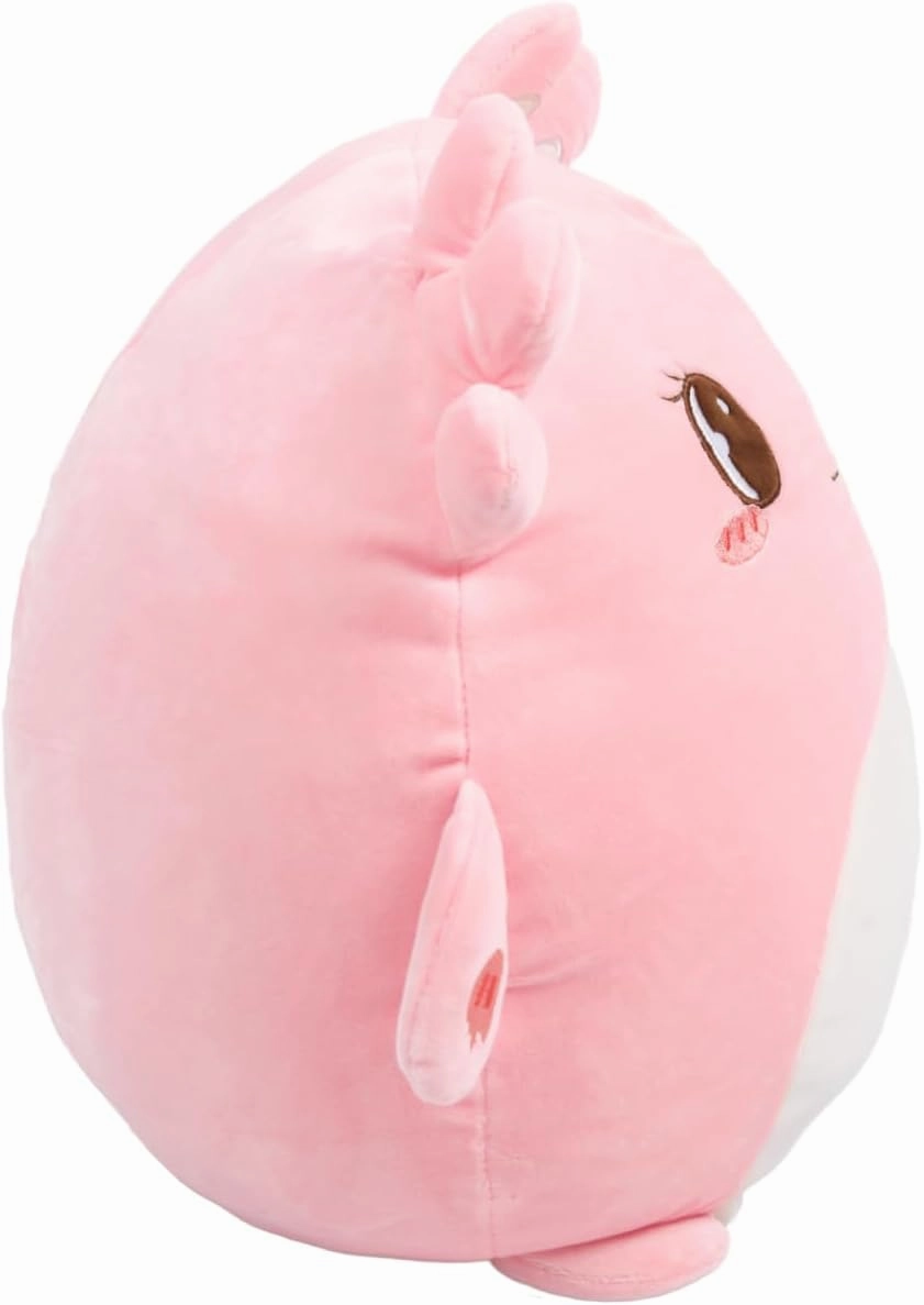 ARELUX 18in Soft Pink Axolotl Anime Plush Pillow Cute Stuffed Animal Plush Toy Kawaii Plushies Room Decor Accompany Plush for Friends Family Birthday