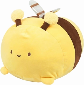 ARELUX Bee Plush Pillow Stuffed Animal Snuggly Pillow Cute Plush Toy Snuggle Buddy Bee Plushie Kawaii Soft Hugging Pillow for Kids Boys Girls 17.7in