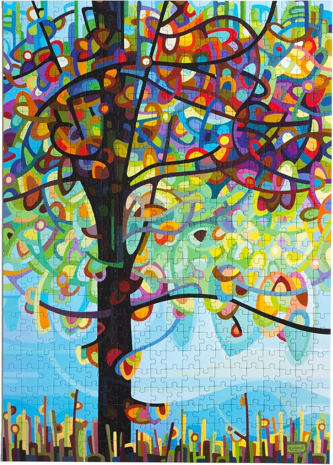 Art & Fable Puzzle Company Along The River by Mandy Budan, 500 Piece Fine Artwork Premium Adult Jigsaw Puzzle
