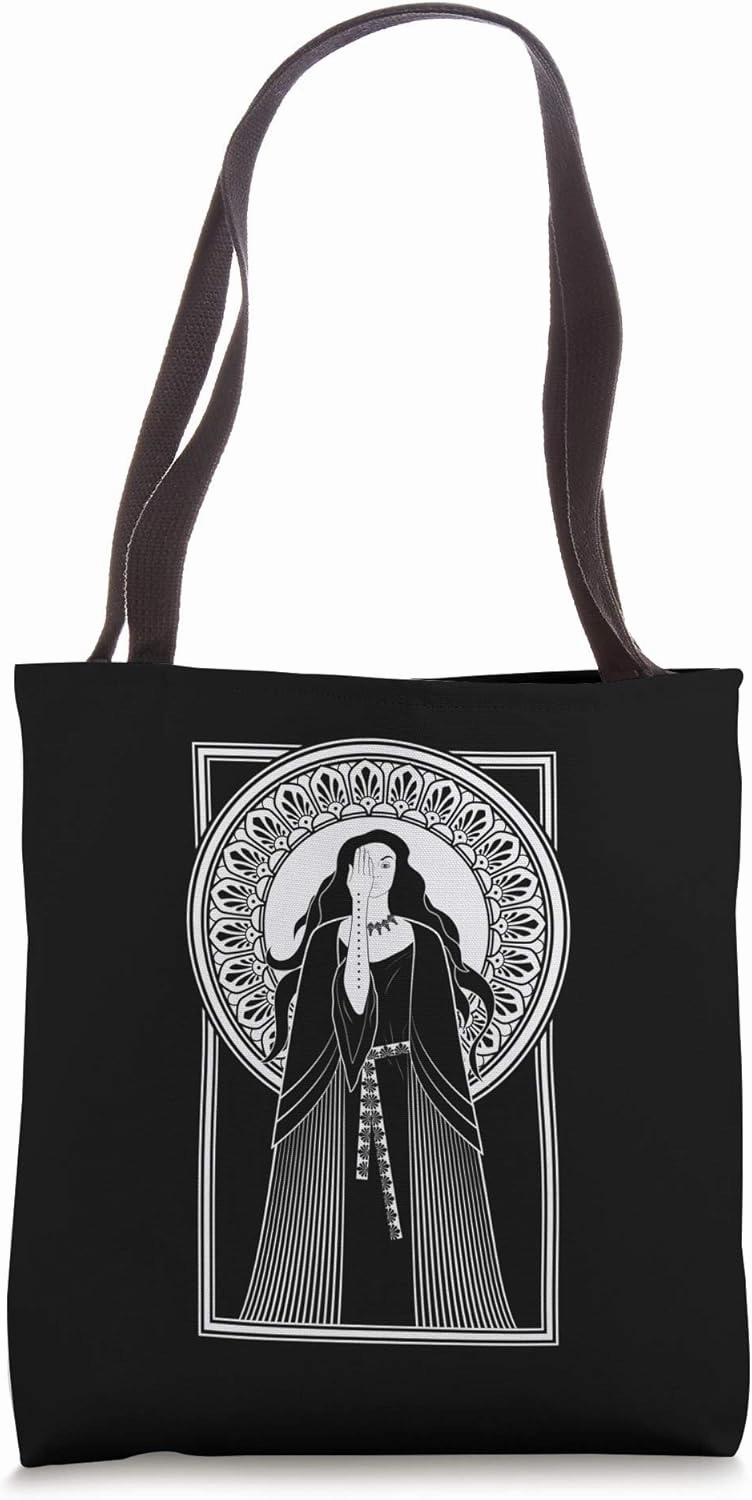 Arte Nouveau Tarot Priestess Gothic Witch Tote Bag