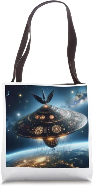 Ask Me About The Black Knight Satellite Ancient UFO Tote Bag