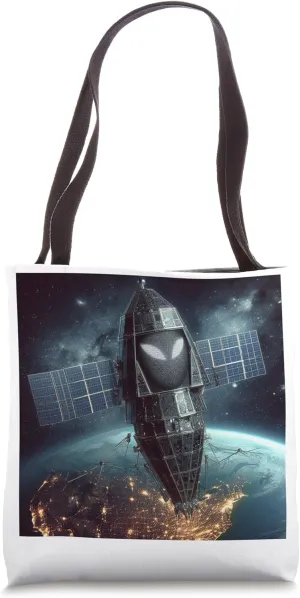 Ask Me About The Black Knight Satellite Ancient UFO Tote Bag