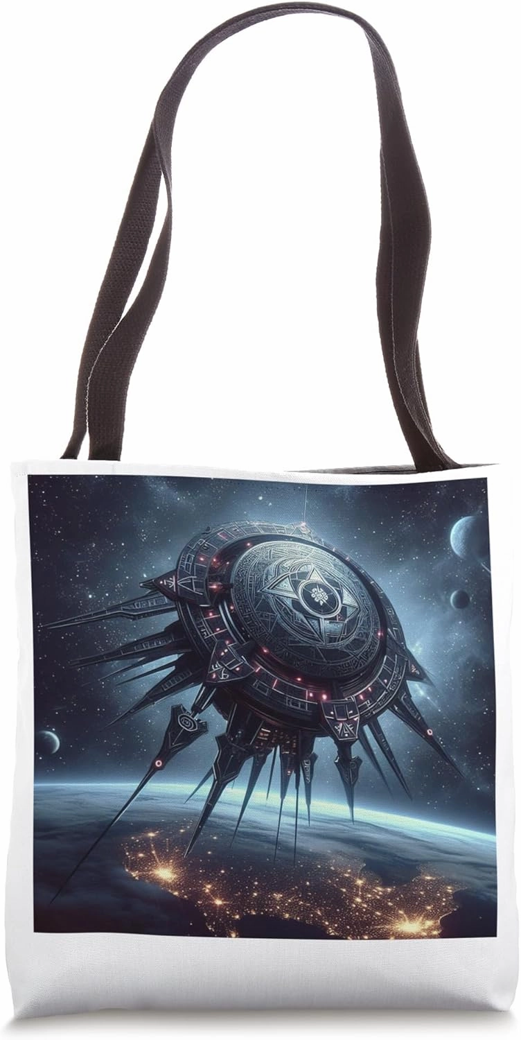 Ask Me About The Black Knight Satellite Ancient UFO Tote Bag