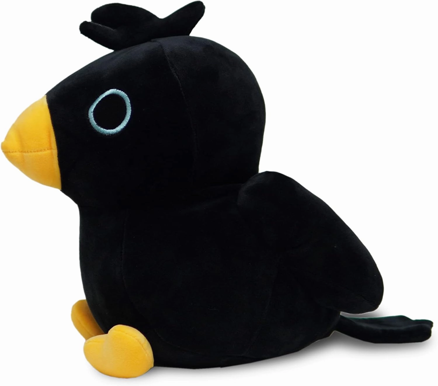 Avocatt Black Crow Plushie Toy - 10 Inches Stuffed Raven Animal Plush - Plushy and Squishy Raven with Soft Fabric and Stuffing - Cute Toy Gift for Boys and Girls