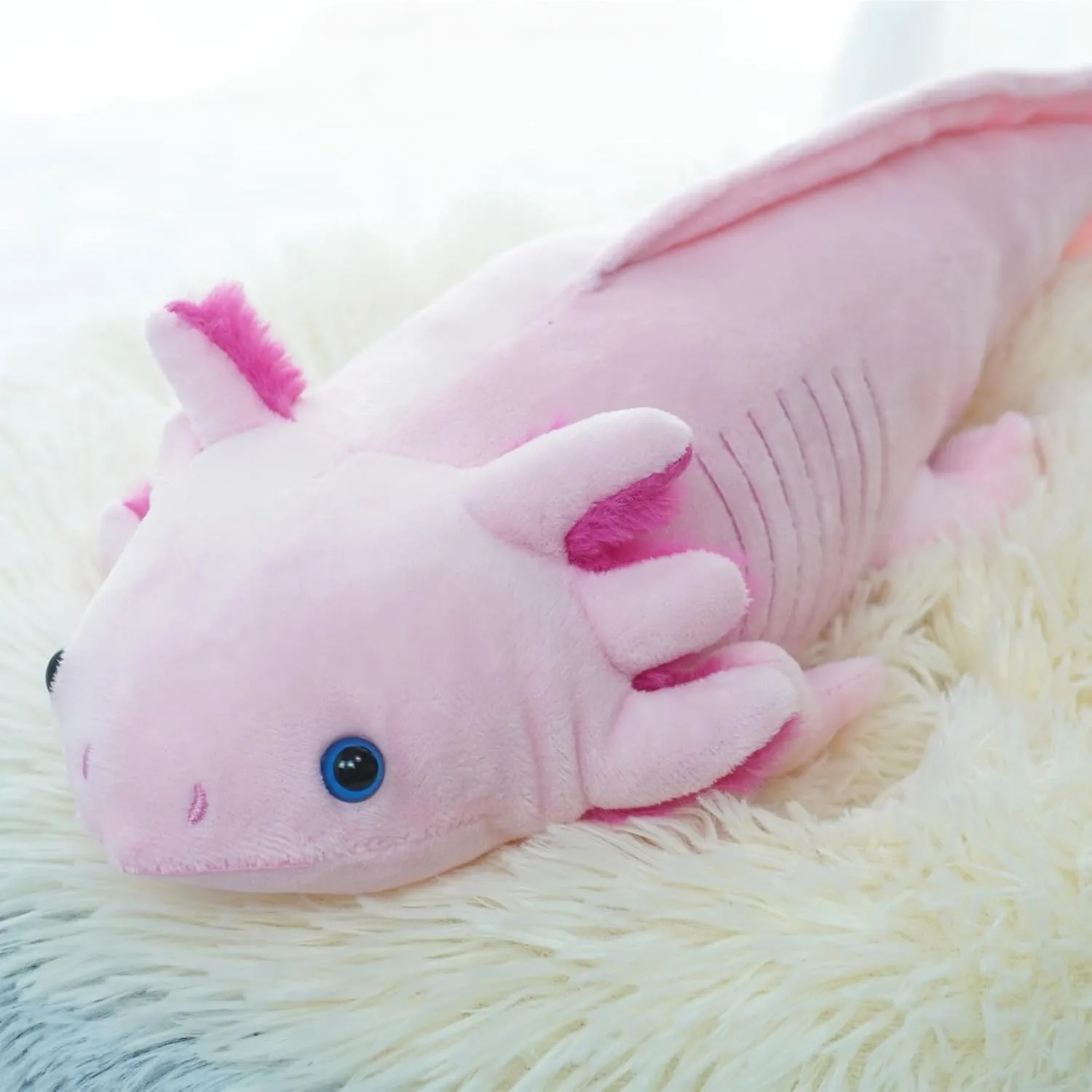 Axolotl Plush Toy, Axolotl Stuffed Animal,Soft Axolotl gifts Toys,Cute Salamander Plush,Salamander Plush Toy Gift for Kids and Adults - 31 Inch, pink