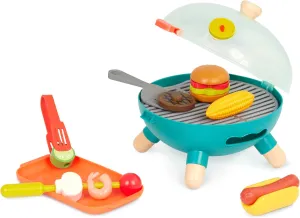 B. toys- Mini Chef - BBQ Grill Playset- Pretend Play BBQ Grill Play Set – Toy Grill & Play Food – Barbecue Role-Play Set for Kids- 3 Years   (16 Pcs)