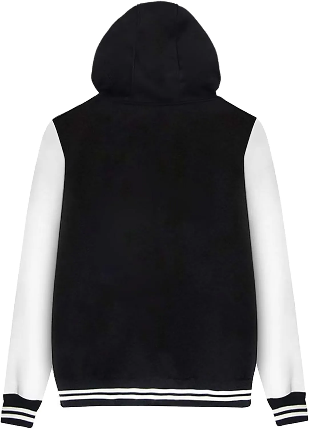 babyhealthy Women's Varsity Baseball Jacket Casual Letterman Bomber Jacket Hood Windbreaker Lightweight Jacket Coat