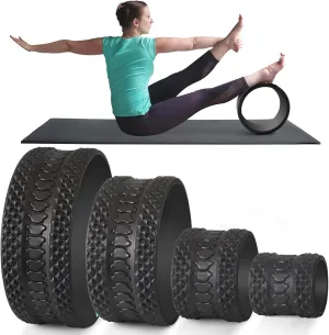 Back Roller Wheel 4 Pack - Yoga Wheel for Back Pain & Stretching,Back Roller for Deep Tissue Massage, Back Wheel for Physical Therapy & Exercise