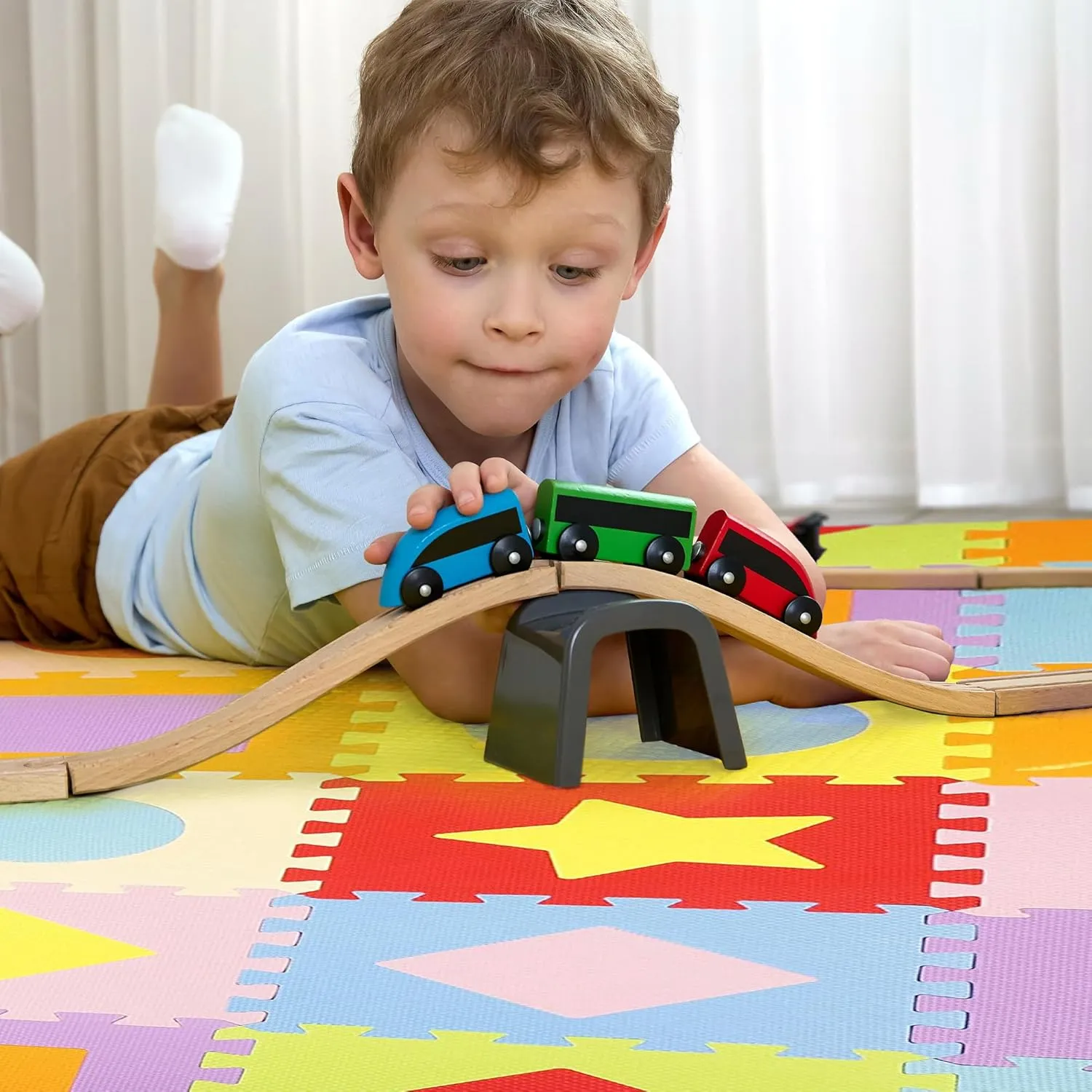 BalanceFrom Kid's Puzzle Exercise Play Mat with EVA Foam Interlocking Tiles