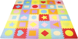 BalanceFrom Kid's Puzzle Exercise Play Mat with EVA Foam Interlocking Tiles