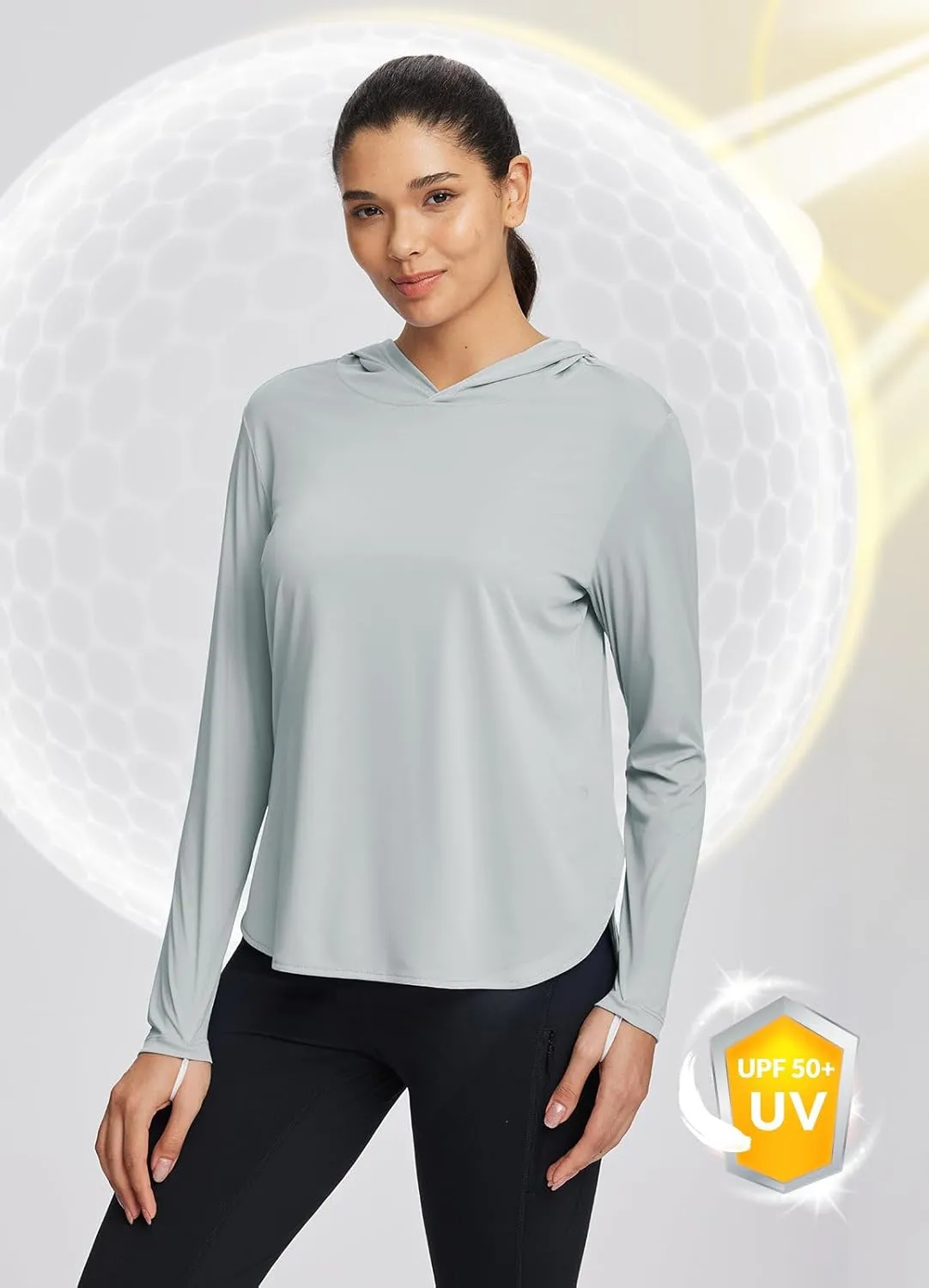 baleaf Women's UPF 50  Sun Shirt with Hoodie SPF Long Sleeve UV Protection Clothing Hiking Fishing Outdoor Lightweight