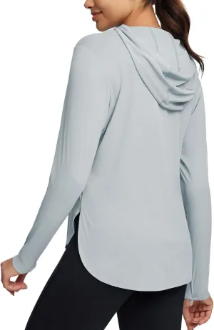 baleaf Women's UPF 50  Sun Shirt with Hoodie SPF Long Sleeve UV Protection Clothing Hiking Fishing Outdoor Lightweight