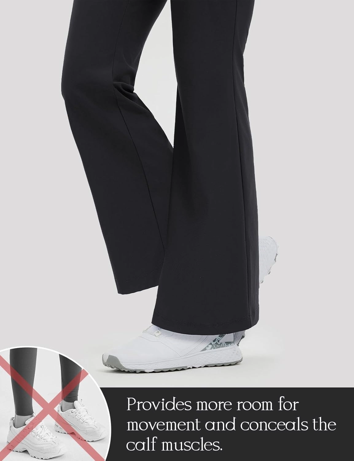 baleaf Women's 26"/29" Golf Pants Lightweight Stretch Flare Travel Pants with Pockets Dressy Work Bussiness UPF 50 