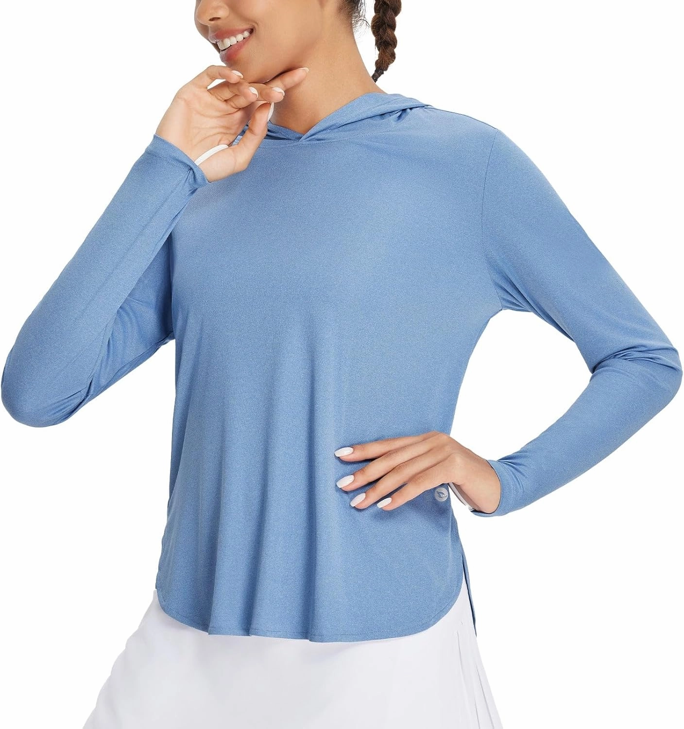 baleaf Women's UPF 50  Sun Shirt with Hoodie SPF Long Sleeve UV Protection Clothing Hiking Fishing Outdoor Lightweight