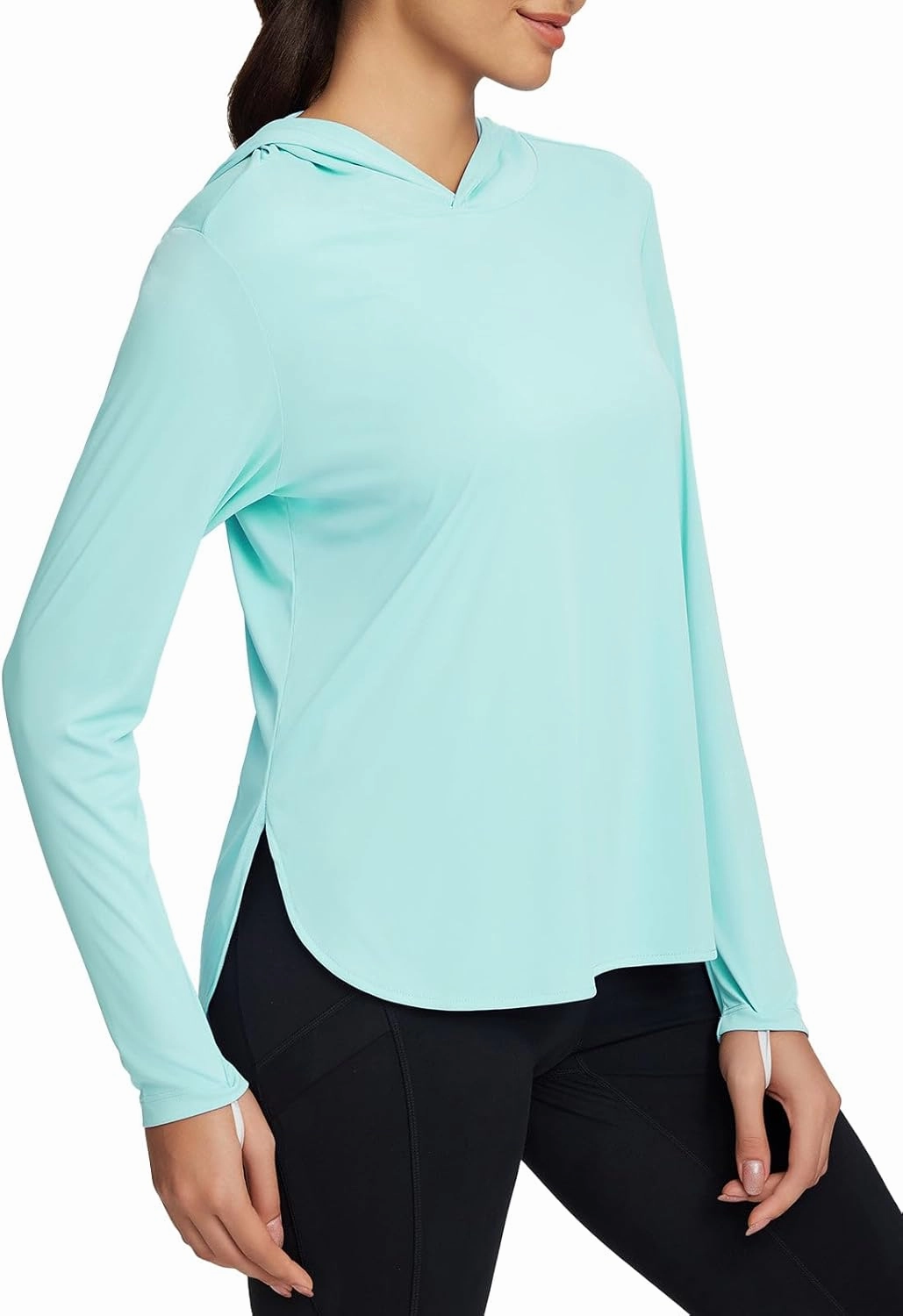 baleaf Women's UPF 50  Sun Shirt with Hoodie SPF Long Sleeve UV Protection Clothing Hiking Fishing Outdoor Lightweight