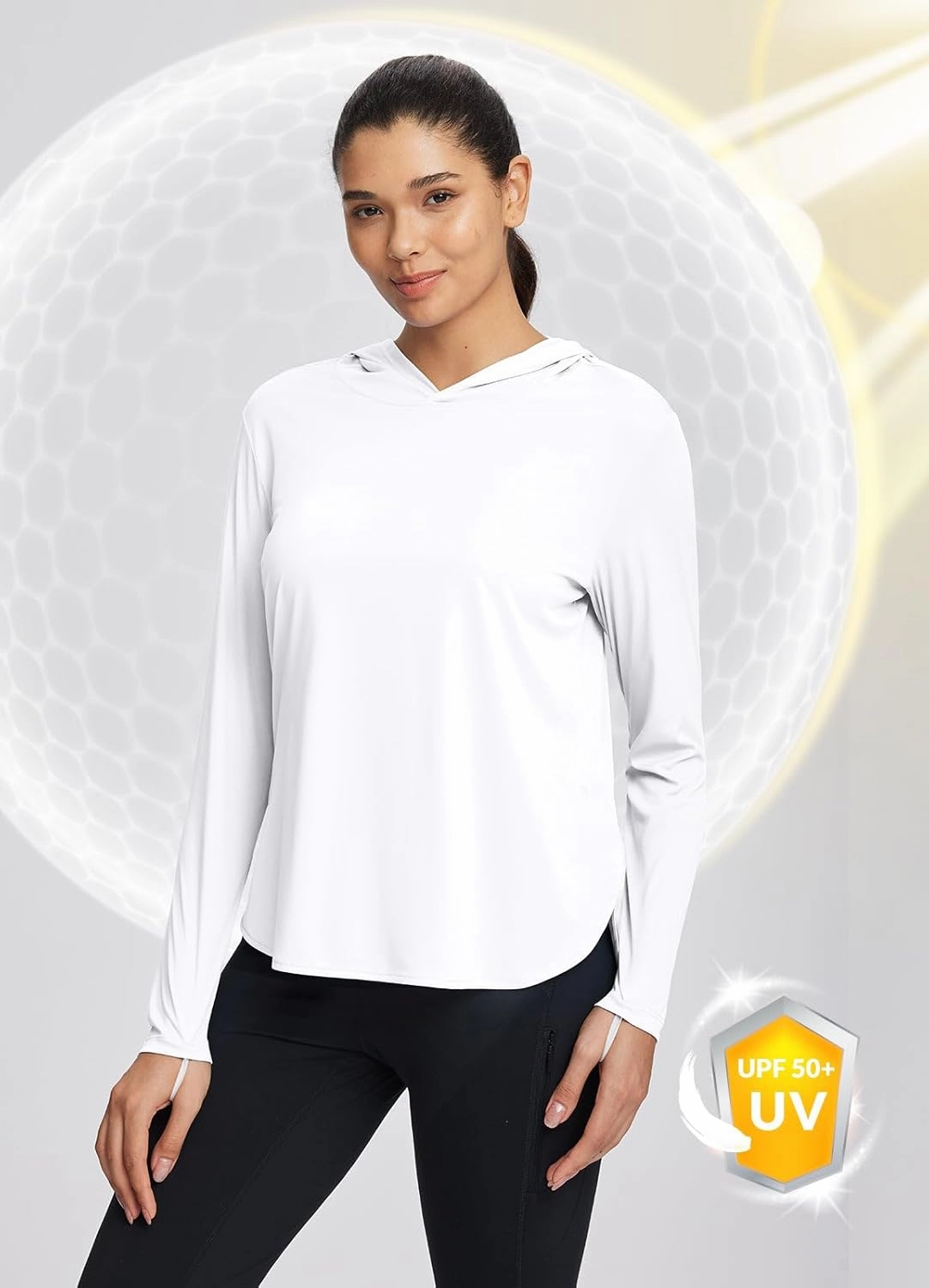 baleaf Women's UPF 50  Sun Shirt with Hoodie SPF Long Sleeve UV Protection Clothing Hiking Fishing Outdoor Lightweight