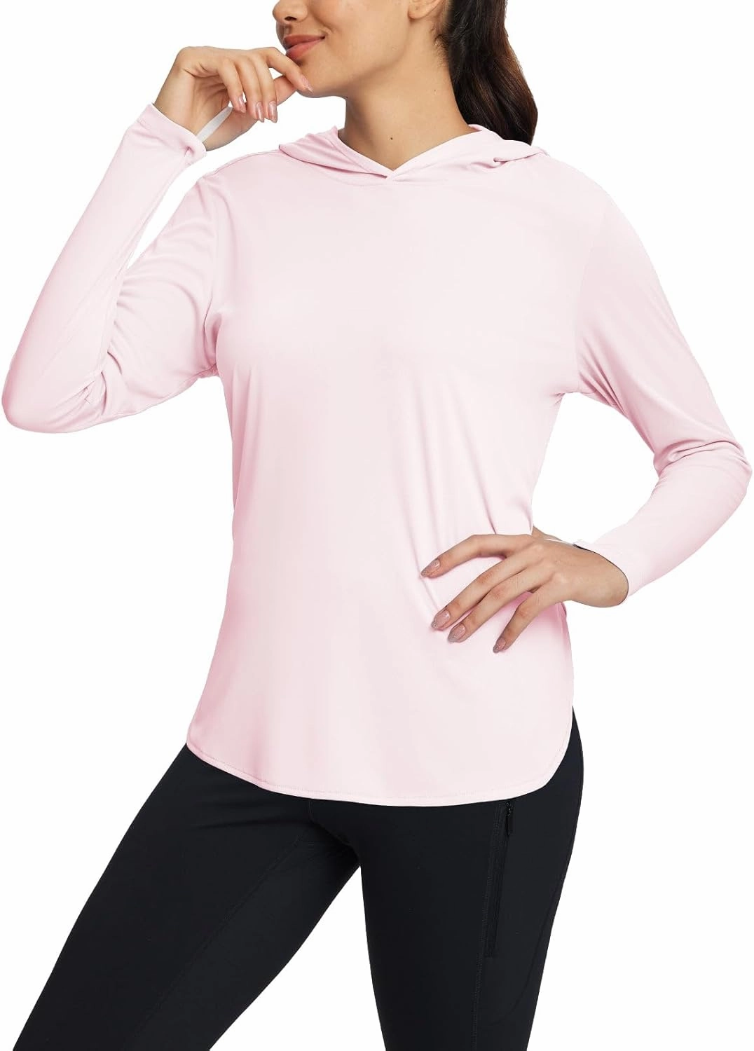 baleaf Women's UPF 50  Sun Shirt with Hoodie SPF Long Sleeve UV Protection Clothing Hiking Fishing Outdoor Lightweight