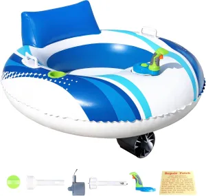 Banzai Aqua Blast Motorized Bumper Boat Kids Inflatable Swimming Pool Float Water Toy with Water Blaster Squirt Gun…