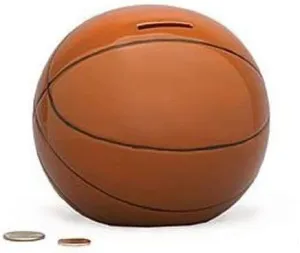 Basketball Sports Themed Ceramic Kids Piggy Bank Bedroom Decor