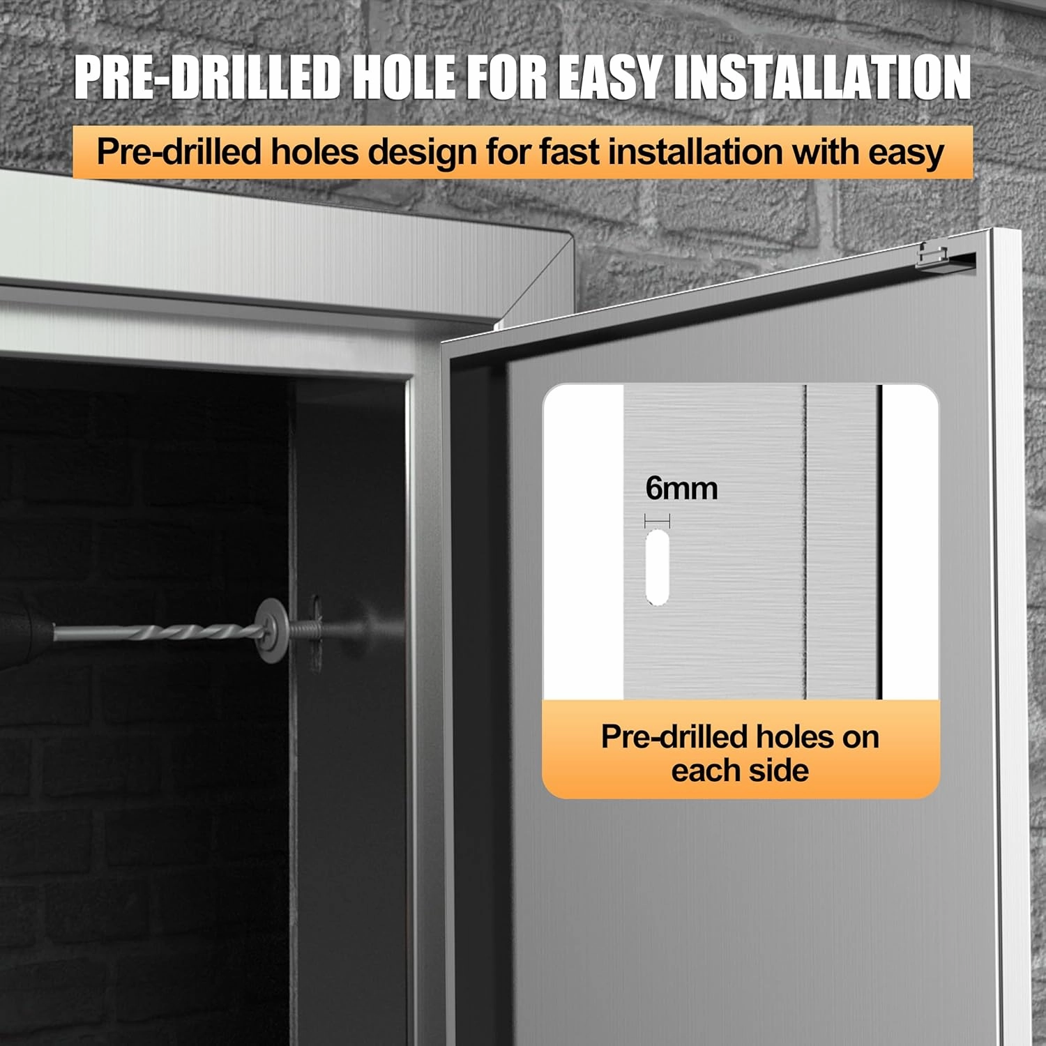 BBQ Access Double Doors 31Wx24H, Flush Mount Stainless Steel Outdoor Kitchen Door with Recessed Handle for Outside Cabinets and BBQ Island