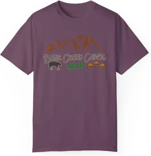 Bear Creek Cabins T-Shirt, Mountain Retreat Nature Tee, Rustic Lodge Outdoor Shirt, Wilderness Camping Top, Forest Adventure