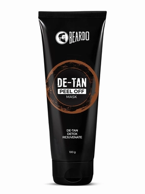 Bear;do DeTan Peel off Face Mask for Men, 100g | Coffee Extract to Remove Tan & Deep Cleansing, Defeat Blackheads & Whiteheads, Face Mask for Glowing Skin