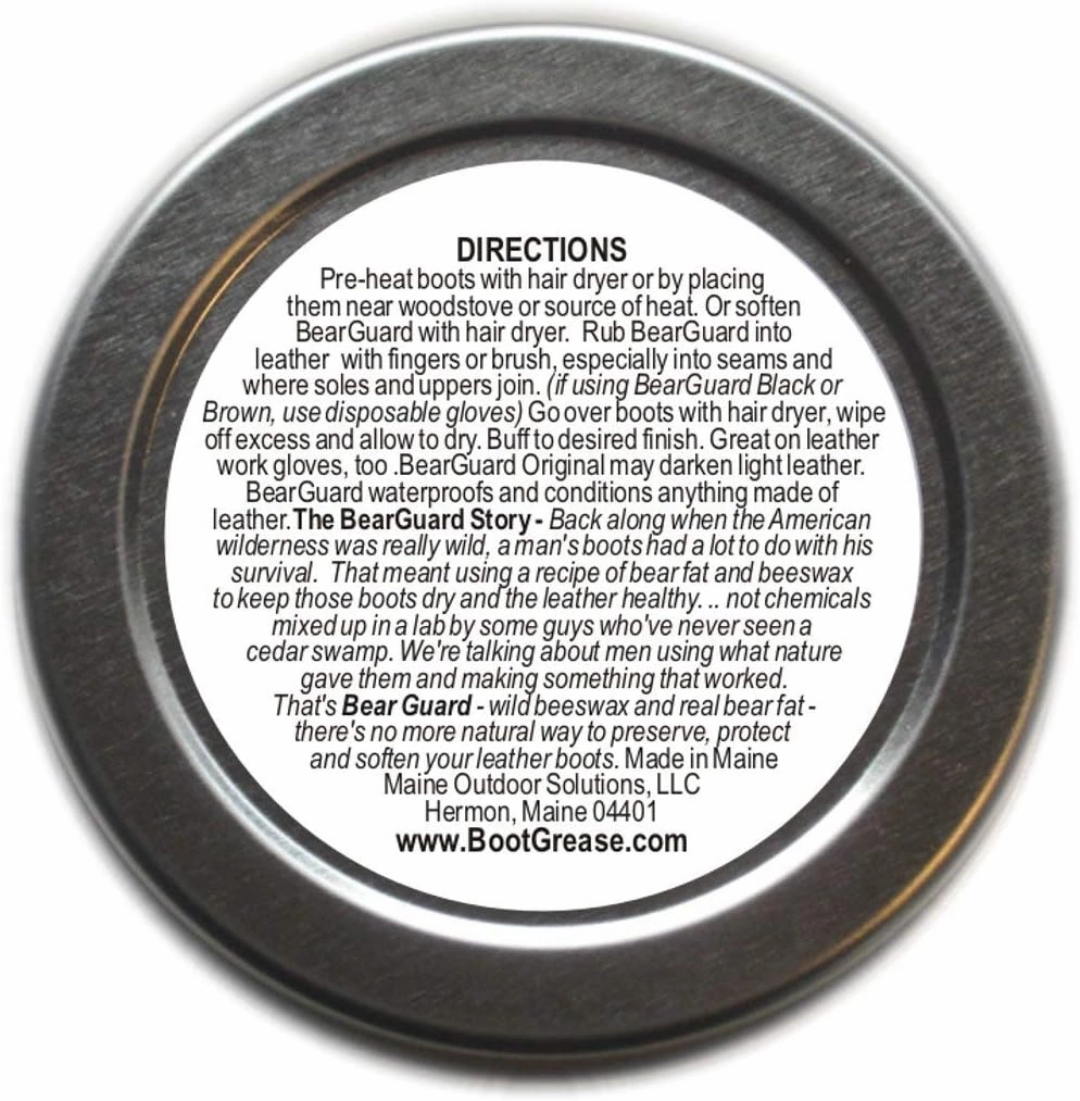 Bear Guard - Boot and Leather Waterproofing - Beeswax and Bear Grease
