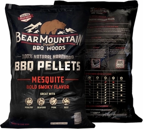 Bear Mountain All Natural Wood Pellets for Smoker, Grill & BBQ, 33 Lbs, Mesquite