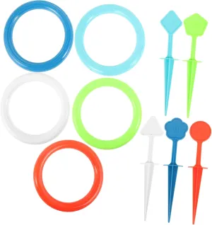 BESPORTBLE 1 Set Outdoor Ring Toss Game for Engaging Plastic Tossing Ring Playset for Backyard Parties Fine Motor Skills Development for Outdoor Activities Family Fun