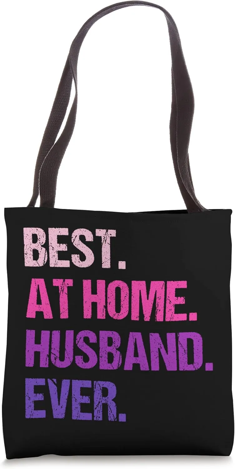 Best At Home Husband Ever Retro Vintage Design Funny Husband Tote Bag