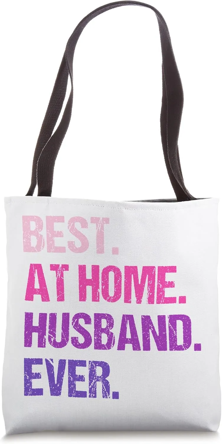 Best At Home Husband Ever Retro Vintage Design Funny Husband Tote Bag