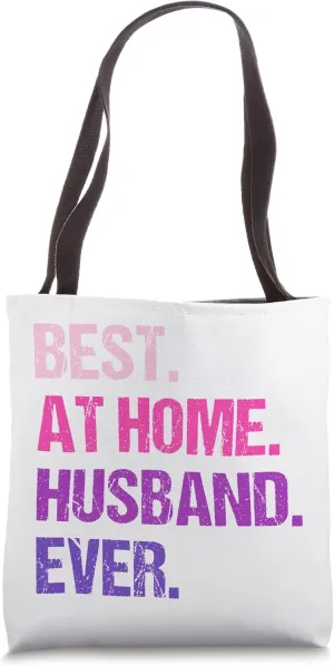 Best At Home Husband Ever Retro Vintage Design Funny Husband Tote Bag