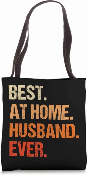 Best At Home Husband Ever Retro Vintage Design Funny Husband Tote Bag