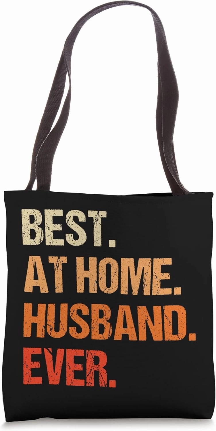 Best At Home Husband Ever Retro Vintage Design Funny Husband Tote Bag