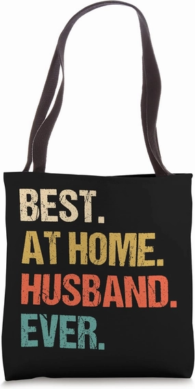 Best At Home Husband Ever Retro Vintage Design Funny Husband Tote Bag