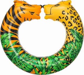 Bestway Swimming Ring | 43” Inflatable Swimming Float, Split Tube, Durable Summer Water Pool Toys, Jungle Design