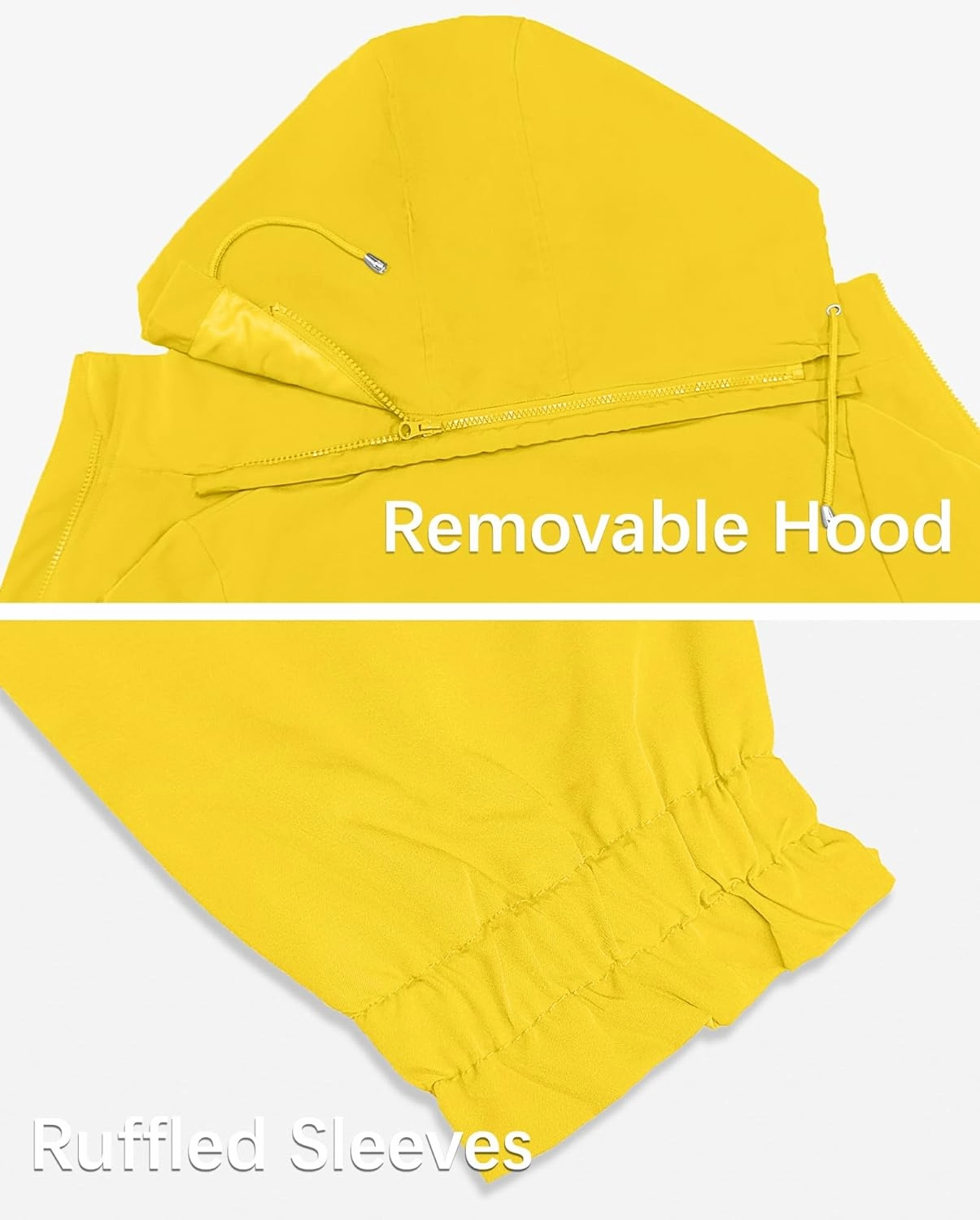 Bloggerlove Women Rain Jacket Waterproof Raincoat with Hood Lightweight Outdoor Windbreaker