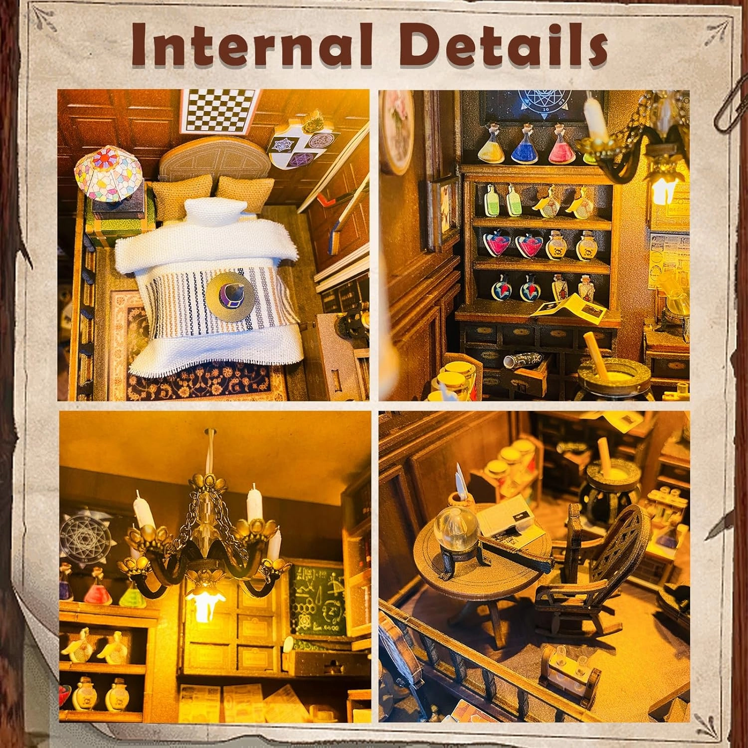 Book Nook Kit for Adults, DIY Dollhouse Booknook, 3D Wooden Puzzle, DIY Miniature Dollhouse Kit with Led Light for Adults Teens 14 , Decor Crafts for Friends Gifts