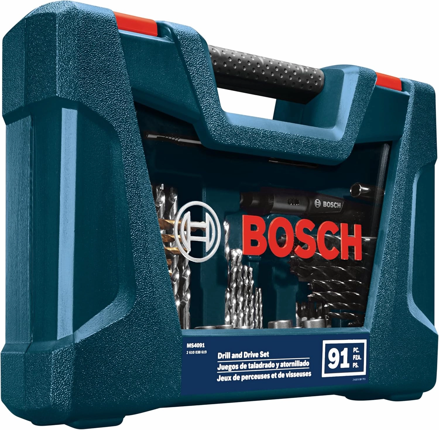 BOSCH MS4091 91-Piece Drilling and Driving Mixed Set with Included Case for Applications in Wood, Metal, Masonry