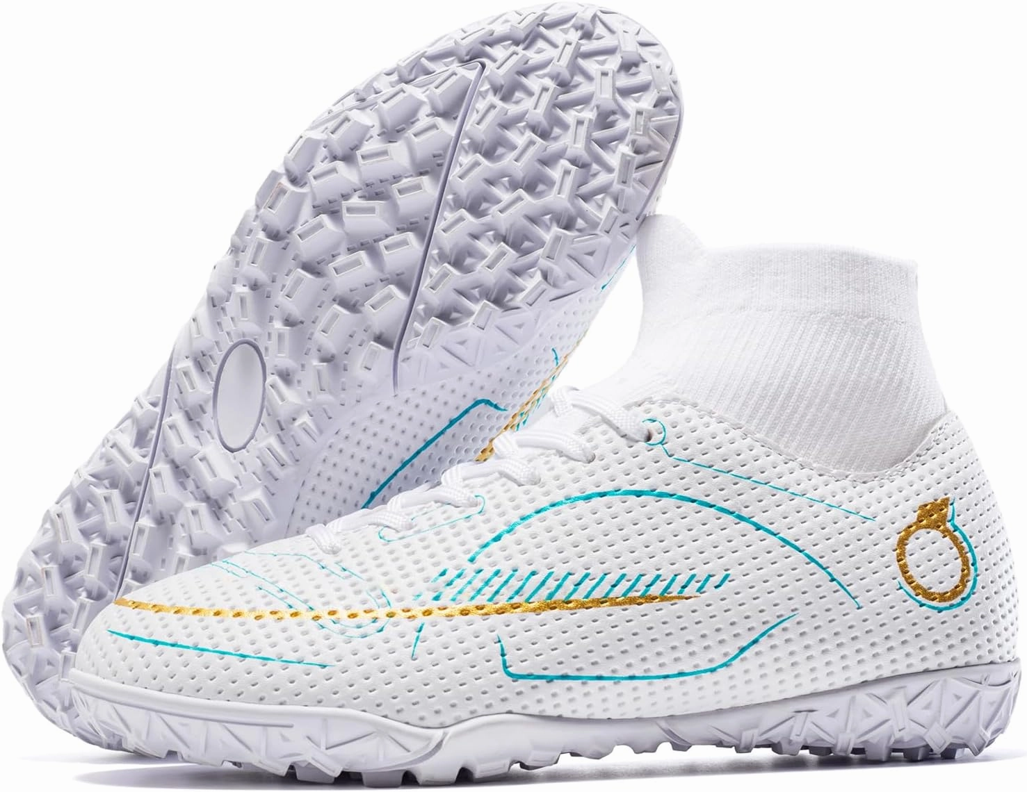 Boys Girls Indoor Soccer Shoes Kids Football Trainning Shoes Athletic Soccer Cleats Turf Shoes