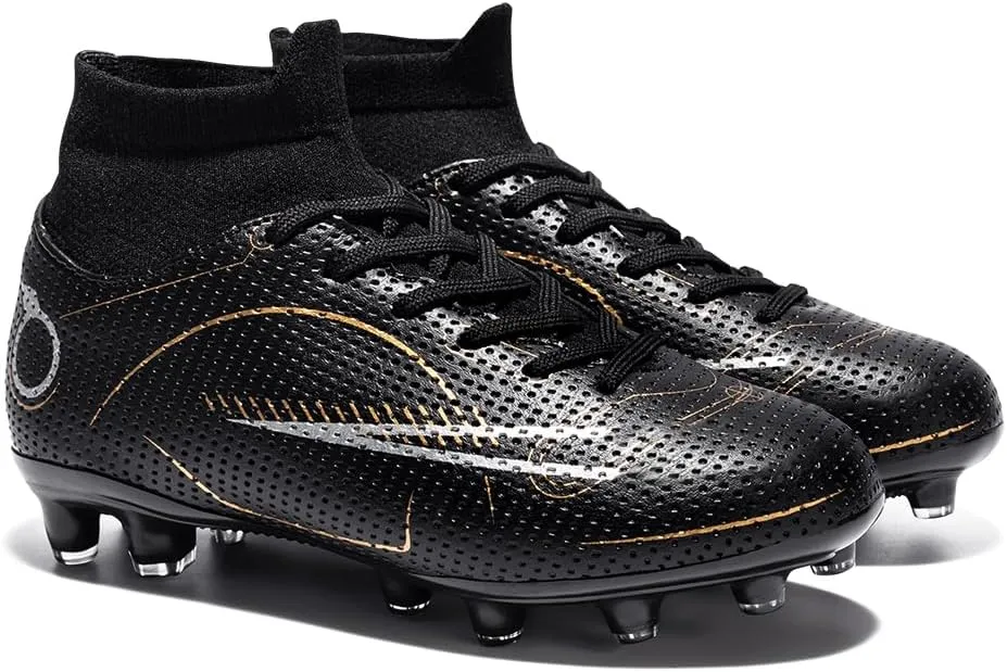 breooes Boys Soccer Cleats Kids Footaball Cleats Outdoor Trainning Soccer Shoes Athletic Girls Football Shoes