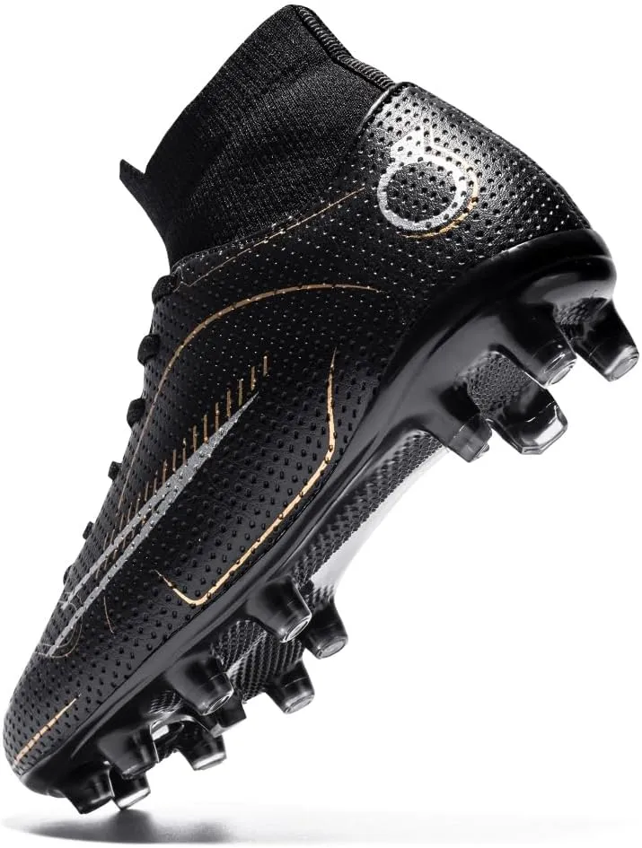 breooes Boys Soccer Cleats Kids Footaball Cleats Outdoor Trainning Soccer Shoes Athletic Girls Football Shoes