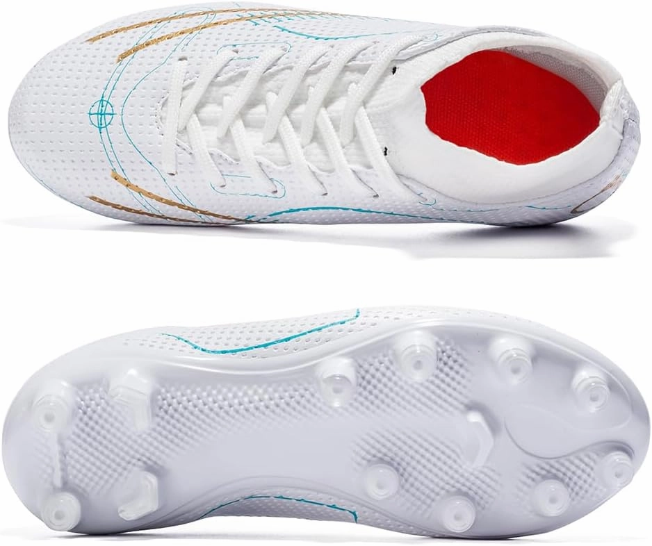 breooes Boys Soccer Cleats Kids Footaball Cleats Outdoor Trainning Soccer Shoes Athletic Girls Football Shoes