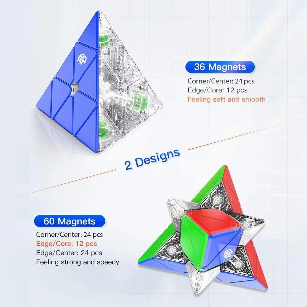 Bukefuno GAN Pyraminx M Magnetic 3x3 Cube Speed Pyramid 36 3x3x3 Cube Magnets stickerless Standard
